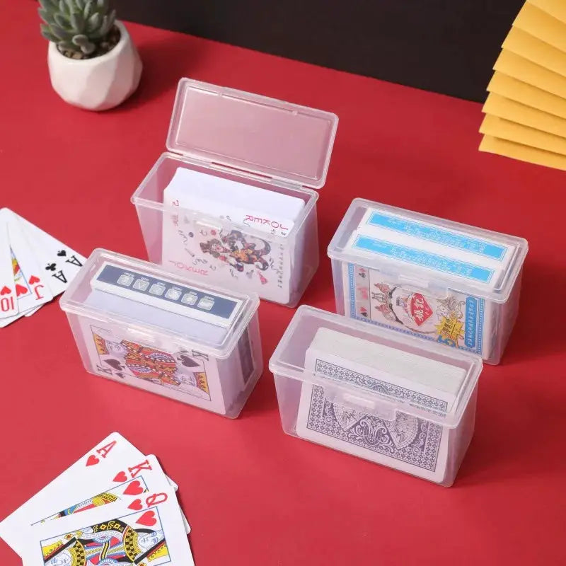 Transparent PP Card Storage Box For Playing Cards Stackable Plastic Card Case For Board Games And Poker