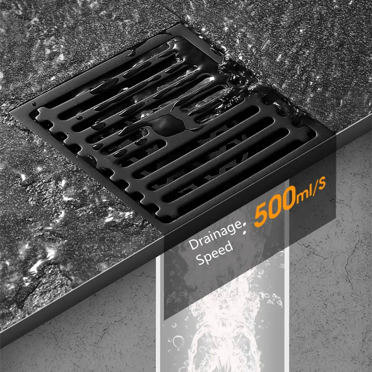 Simples Market 10cm square stainless steel floor drain with removable cover for bathroom shower and laundry, anti-odor.