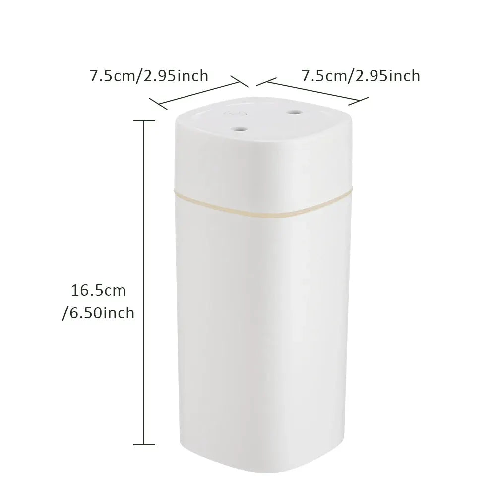 600ML Air Humidifier Double Spray Port Essential Oil Aromatherapy Diffuser Mute Atomizer Colorful Lights For Home Office Car