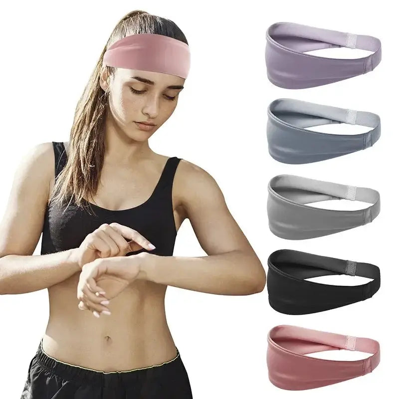 Sports Headband Sweatband For Running Fitness Elastic Absorbent Hairband For Men And Women Cycling Tennis Yoga Gym