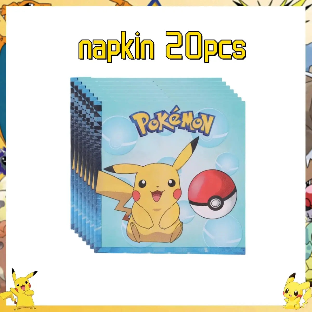 Pokemon Pikachu Birthday Party Decor Set Disposable Tableware Tablecloth Cups Plates Napkins Balloons Baby Shower Kids