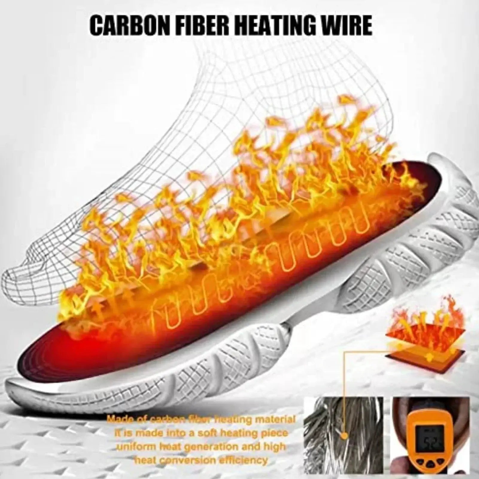 Simples Market USB heated insoles with carbon fiber heating wire for winter warmth
