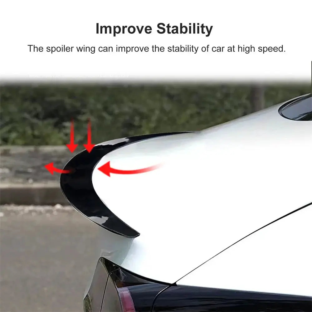 Rear spoiler wing for Tesla Model 3/Y, black glossy finish