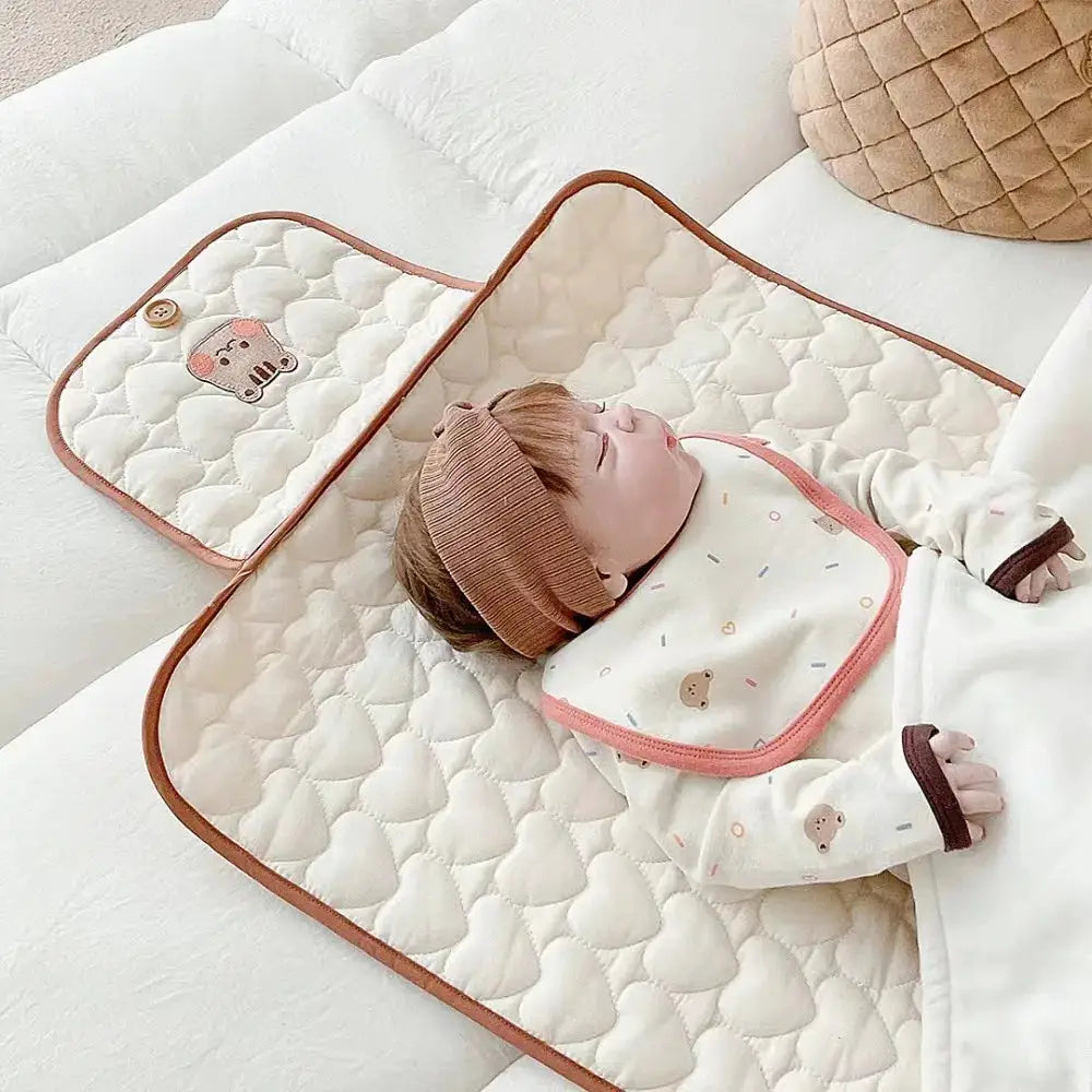 Foldable Portable Diaper Changing Pad For Baby Newborn Travel On The Go Hygienic Changing Mat With Cover