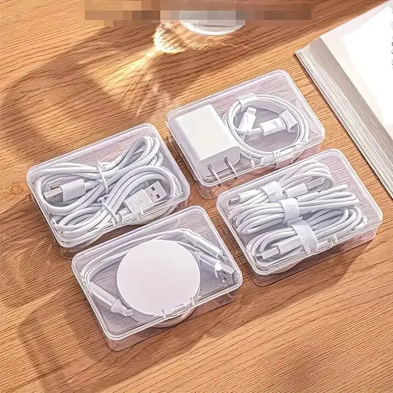 ProDesk Cable Organizer Storage Box Set Durable Plastic Office Cord Management And Device Accessory Organizer