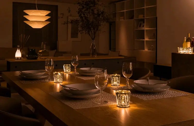 Wireless decorative table lamps set by Simples Market; infinitely dimmable, rechargeable touch control, warm glow