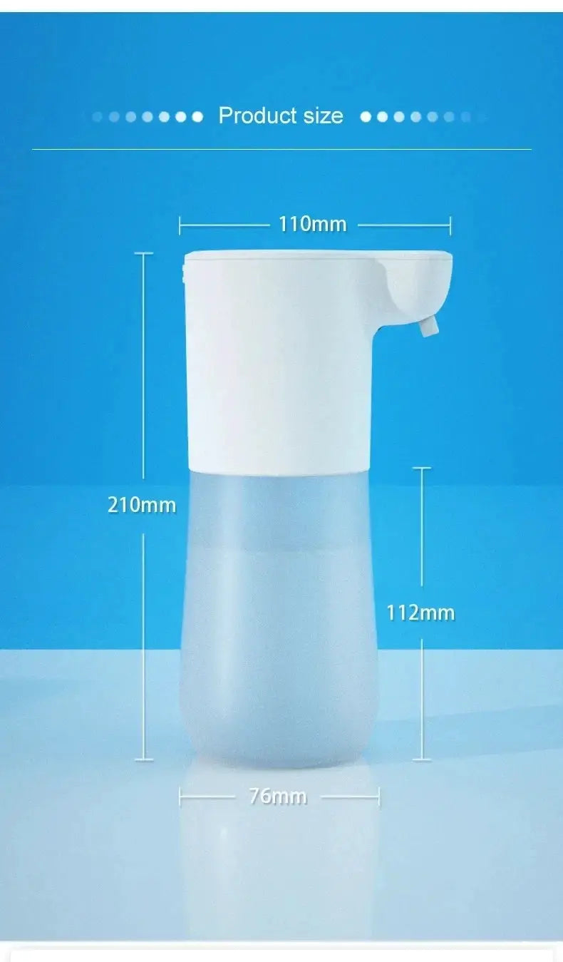 HOMEFISH smart sensor automatic soap dispenser, 350ml, USB charging, white with blue translucent base