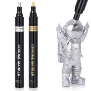 Chrome mirror marker pens, 2mm reflective paint markers by Simples Market (set of 2)