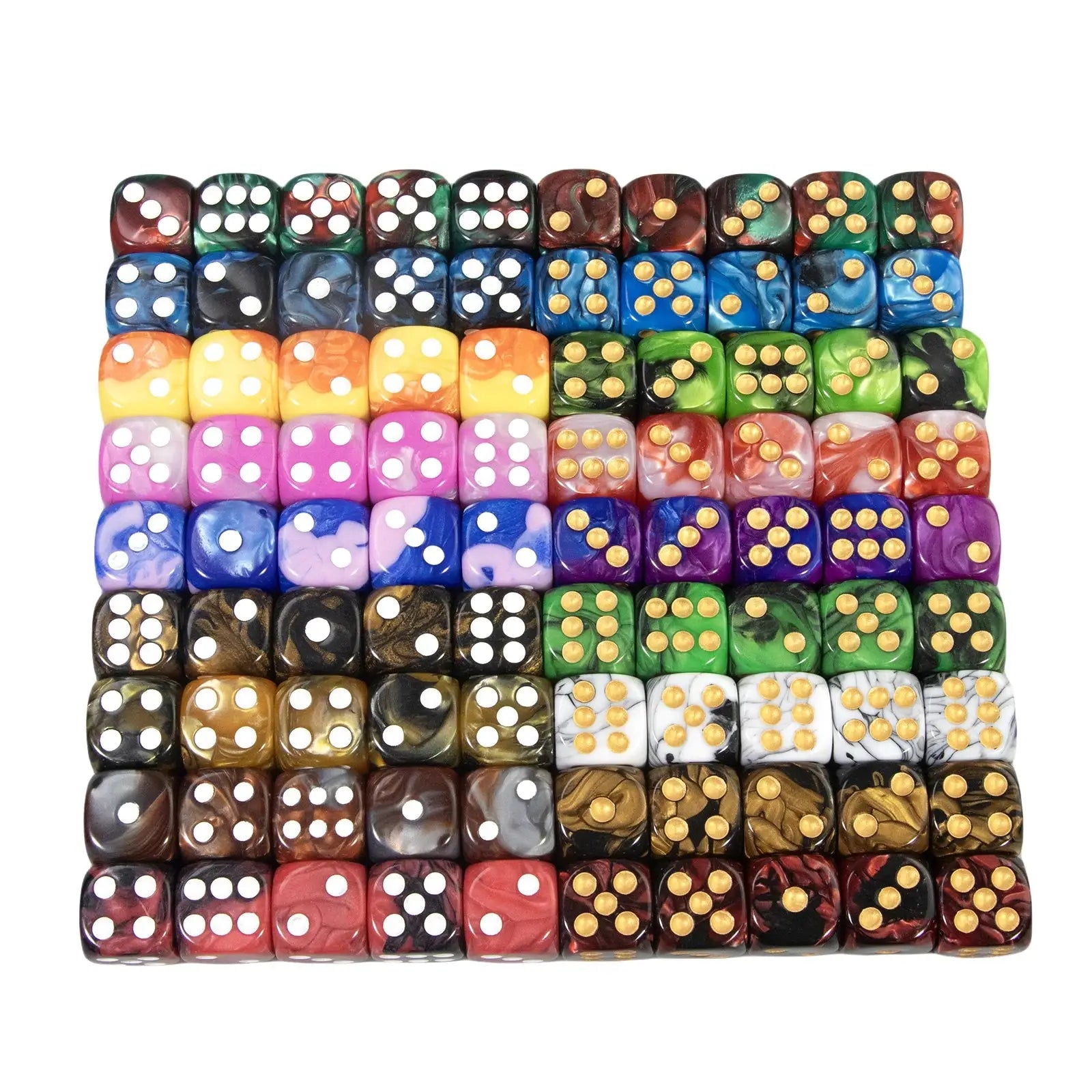 16mm Rounded Corner D6 Dice Set Of 5 Mixed Colors For Board Games DND RPG Poker Dice Pack