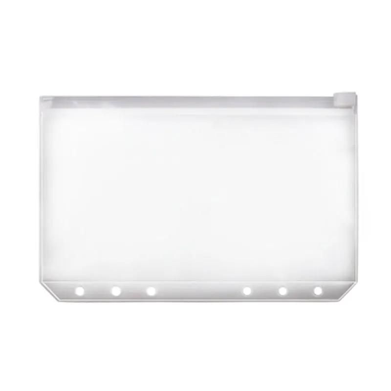 Simples Market clear waterproof PVC binder zipper pouch for 6-hole A5/A6/A7 binders