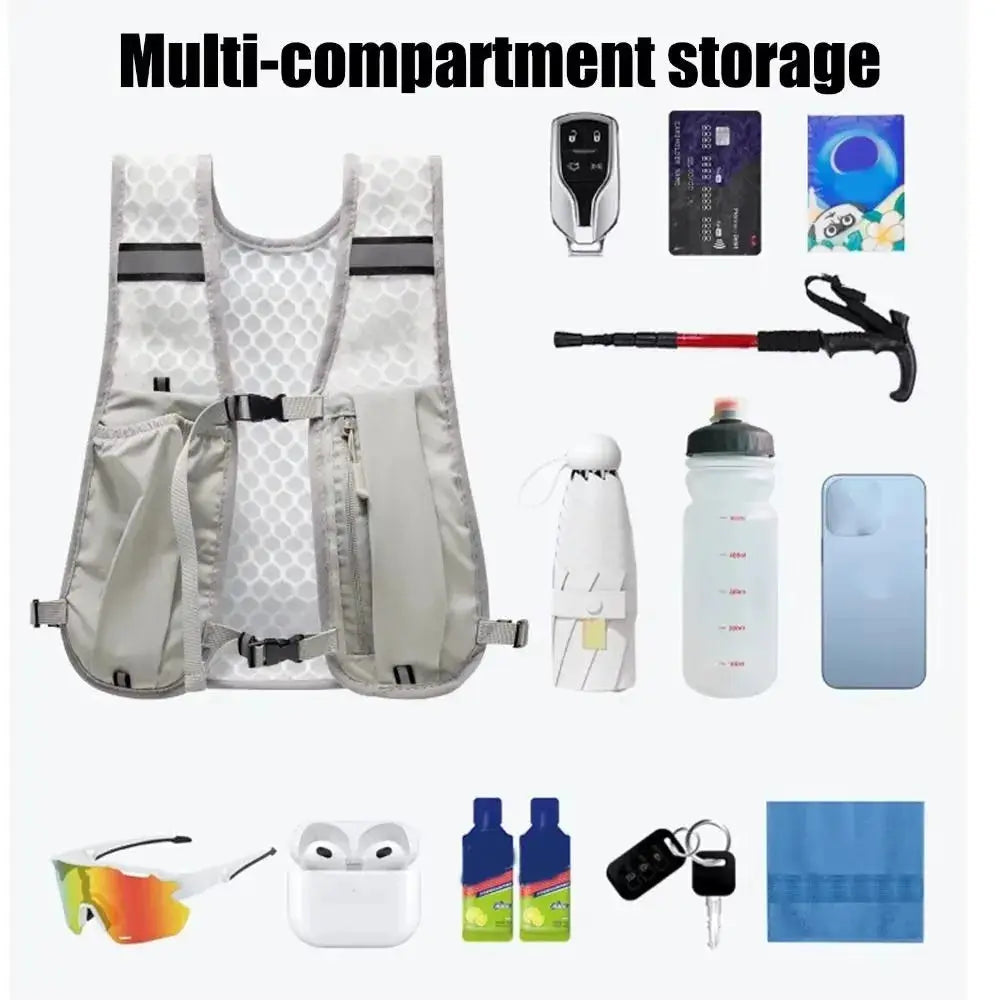Lightweight Running Vest Hydration Chest Pack With Water Bottle Holder And Phone Pocket For Runners