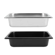 Simples Market RV 304 stainless kitchen sink; two finishes: stainless/black with 40mm outlet for boats and caravans.