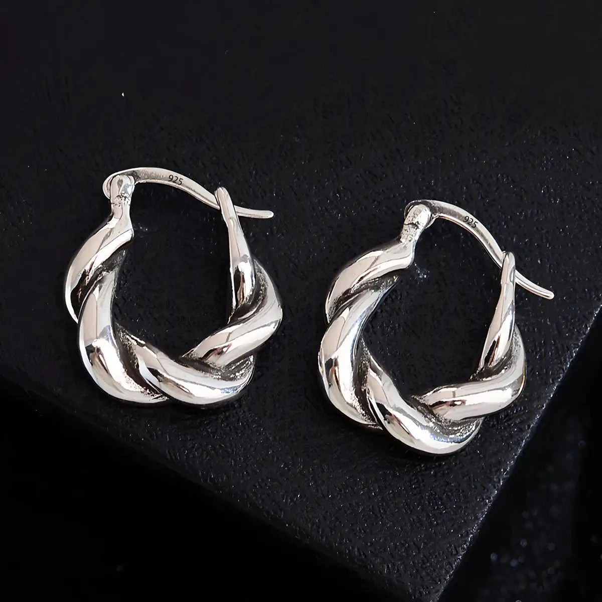 925 Sterling Silver Star Hoop Earrings For Women And Girls Trendy Original Hip Hop Style Jewelry Gift