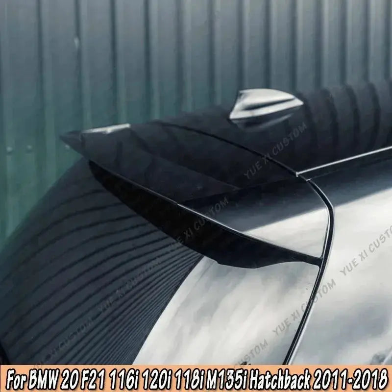 Rear roof spoiler for BMW F20/F21 1 Series (2011-2019), black glossy trunk lip wing