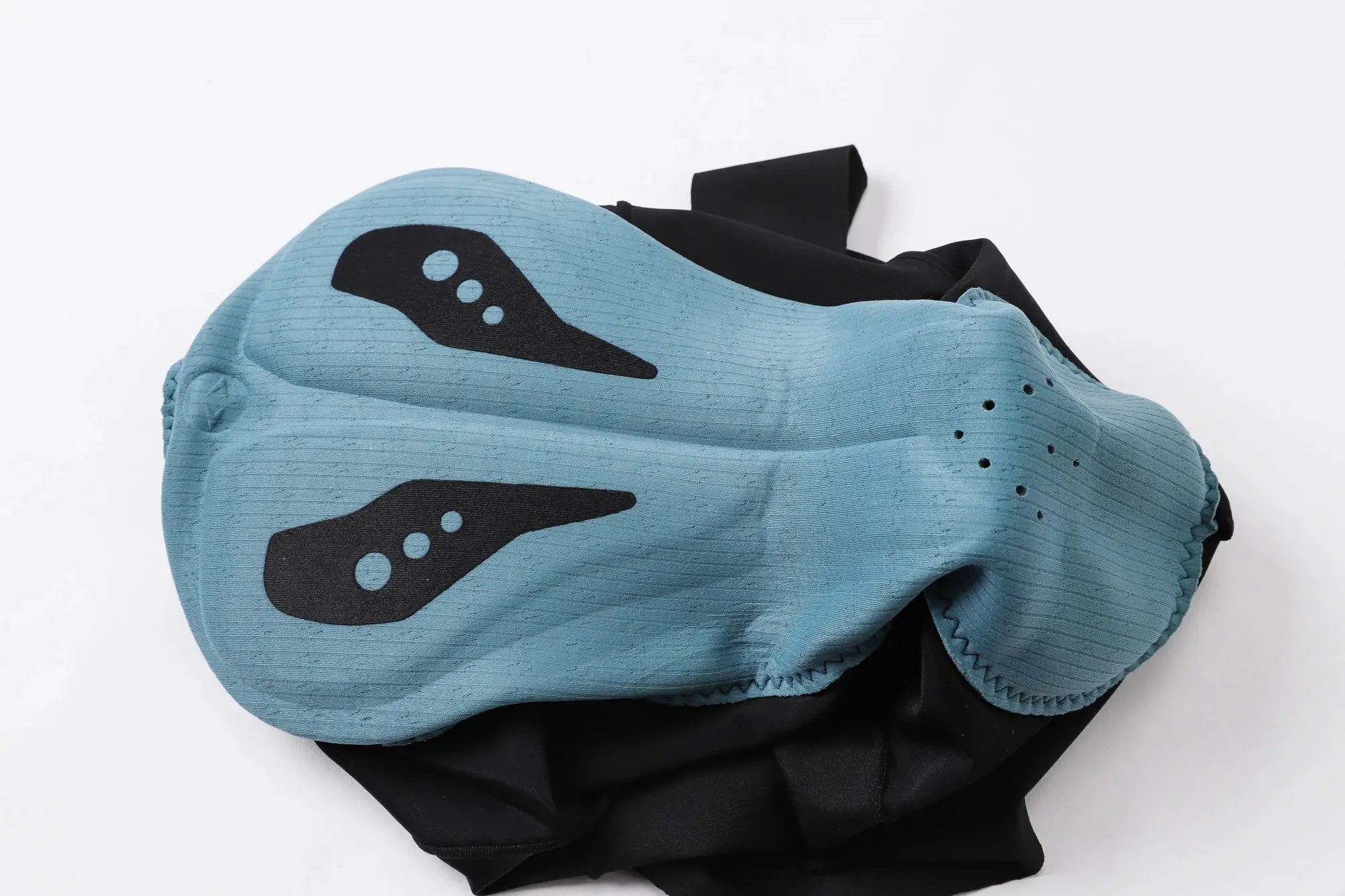 YKYWBIKE men's blue cycling bib shorts with 3D padding and breathable hollow back.