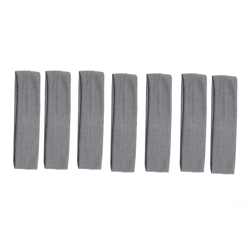 7Pcs Solid Elastic Hair Bands Set for Men and Women Sweat Absorbing Hair Accessories for Running Yoga and Sports