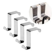 Z Shaped Stainless Steel Bathroom Cabinet Hook For Coats Keys Kitchen Utensils Rear Hanger Organizer