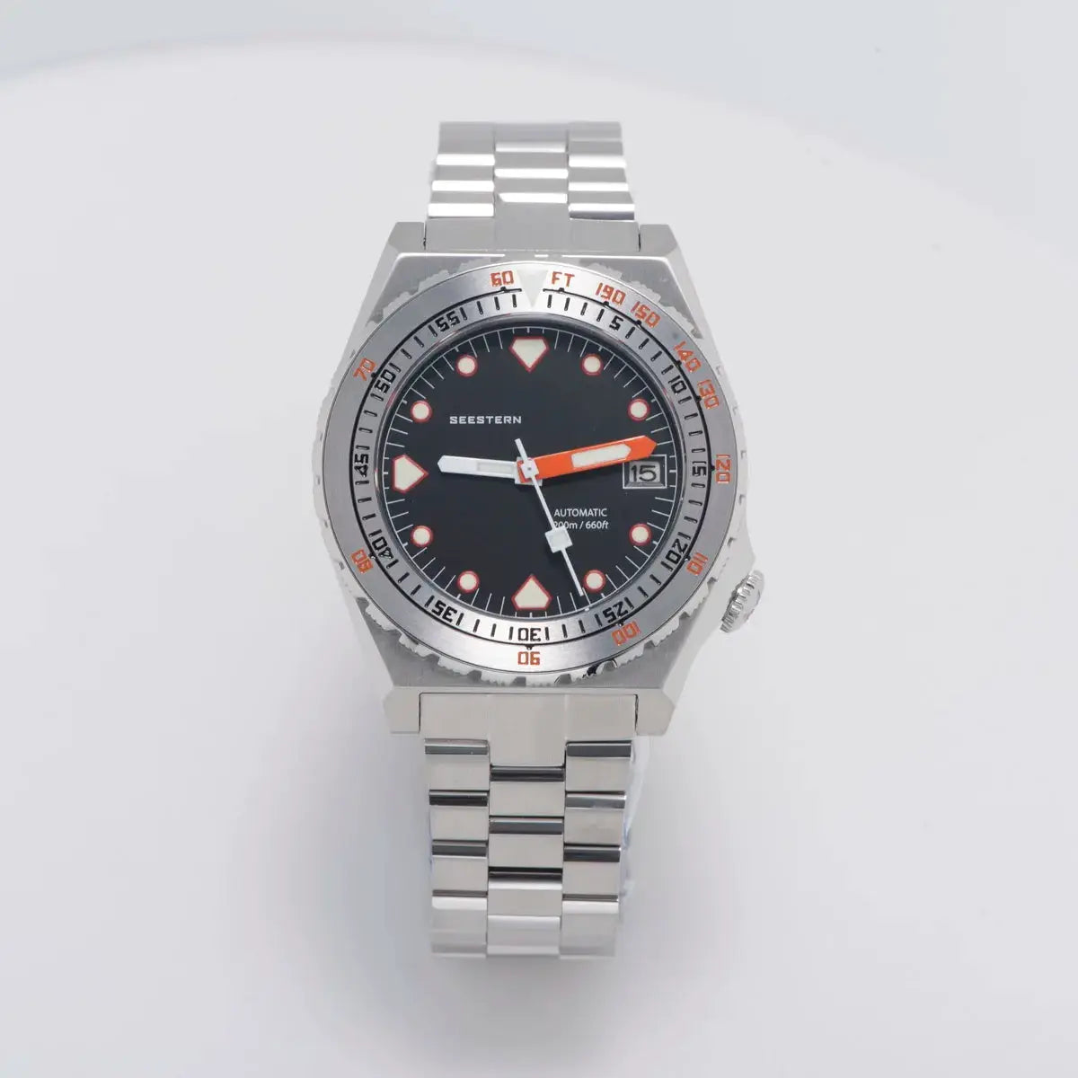 Seestern Sub600T diver watch with black dial and automatic movement