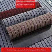 Simples Market polyester striped kitchen floor mats, 3-pack, non-slip and anti-fouling in beige, gray and brown