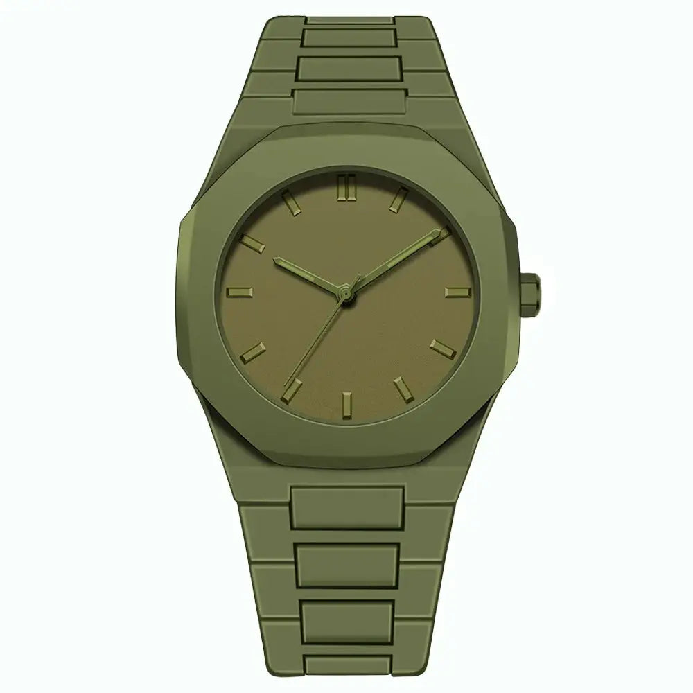 NovaTime Minimalist Quartz Watch For Men With Lightweight Plastic Strap Waterproof Durable Build And Classic Style