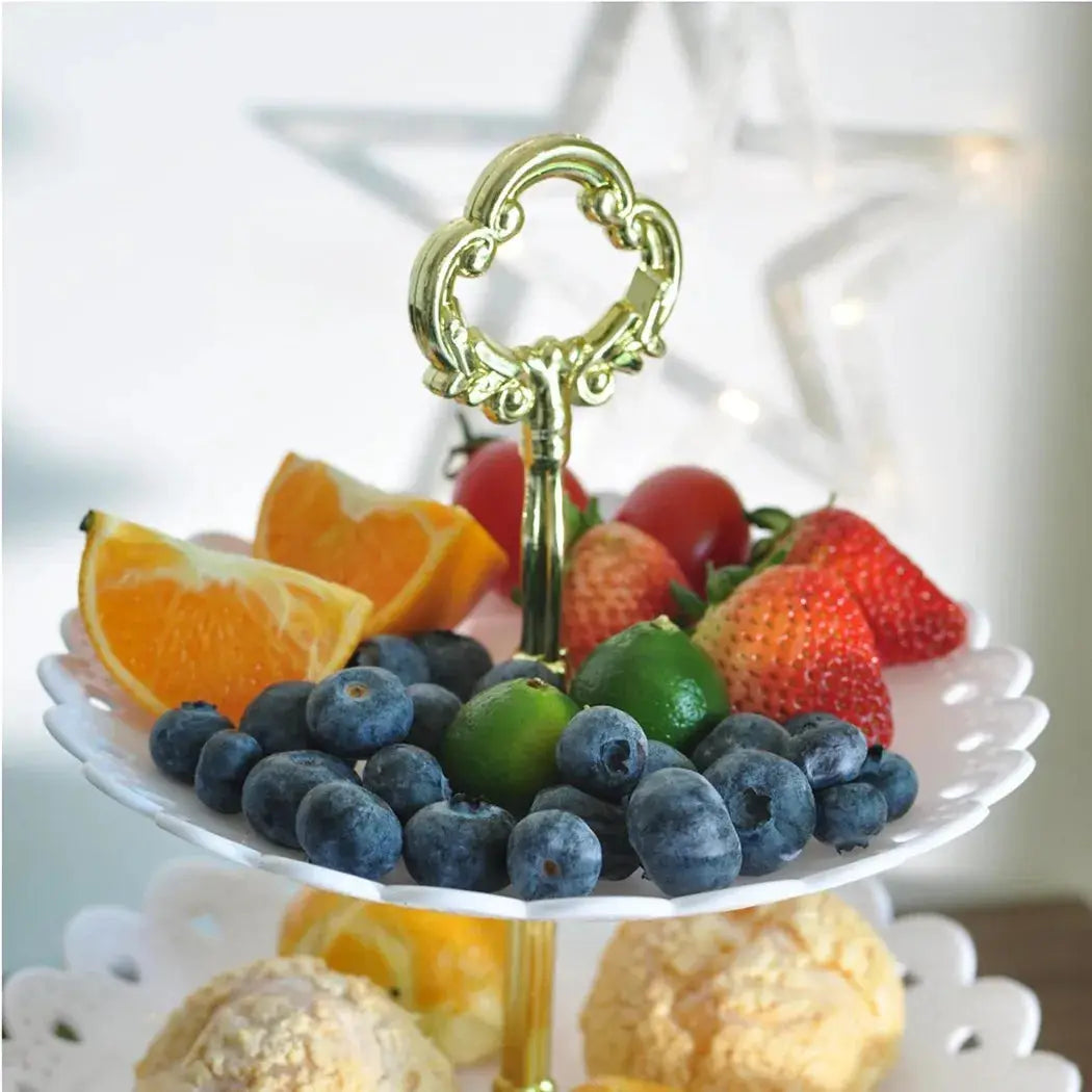 3 Tier Cake Stand Dessert Tray Display For Birthday Party Wedding Eco Friendly ABS Plastic