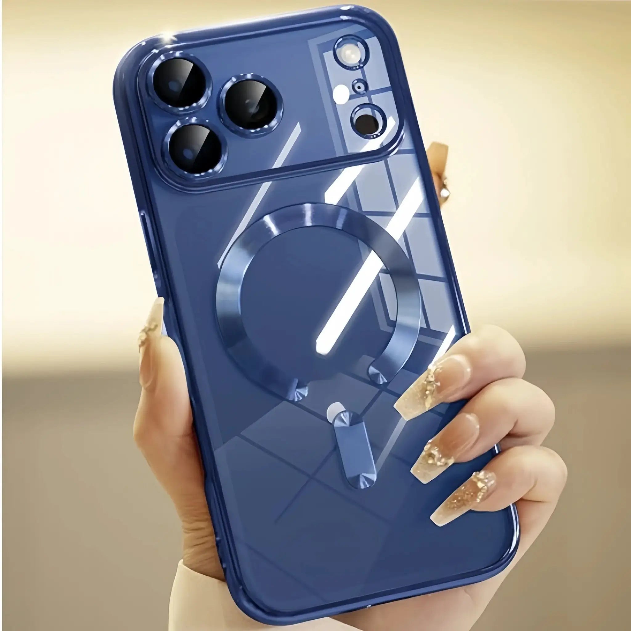 LuxGuard Clear Luxury Plating Camera Protection Case For iPhone 17 Pro Series Soft TPU Magnetic Drop Protection