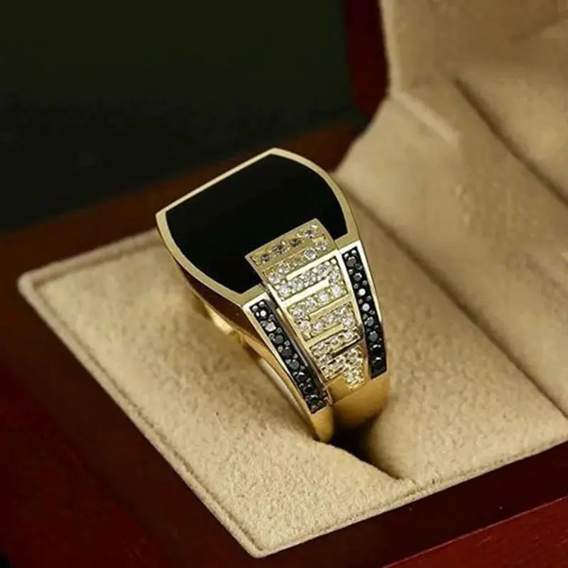 Classic Mens Ring Fashion Metal Punk Geometric Rings For Men Engagement Wedding Luxury Jewelry Wholesale