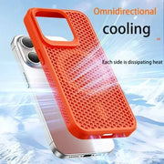 AeroShield Cooling Heat Dissipation Phone Case for iPhone 11 Pro Max to 17 Pro MagSafe Compatible Breathable Hard Back
