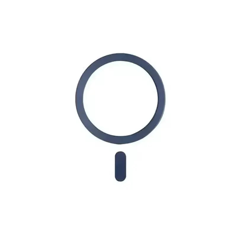 Blue metal plate sticker ring for MagSafe wireless chargers and magnetic car mounts