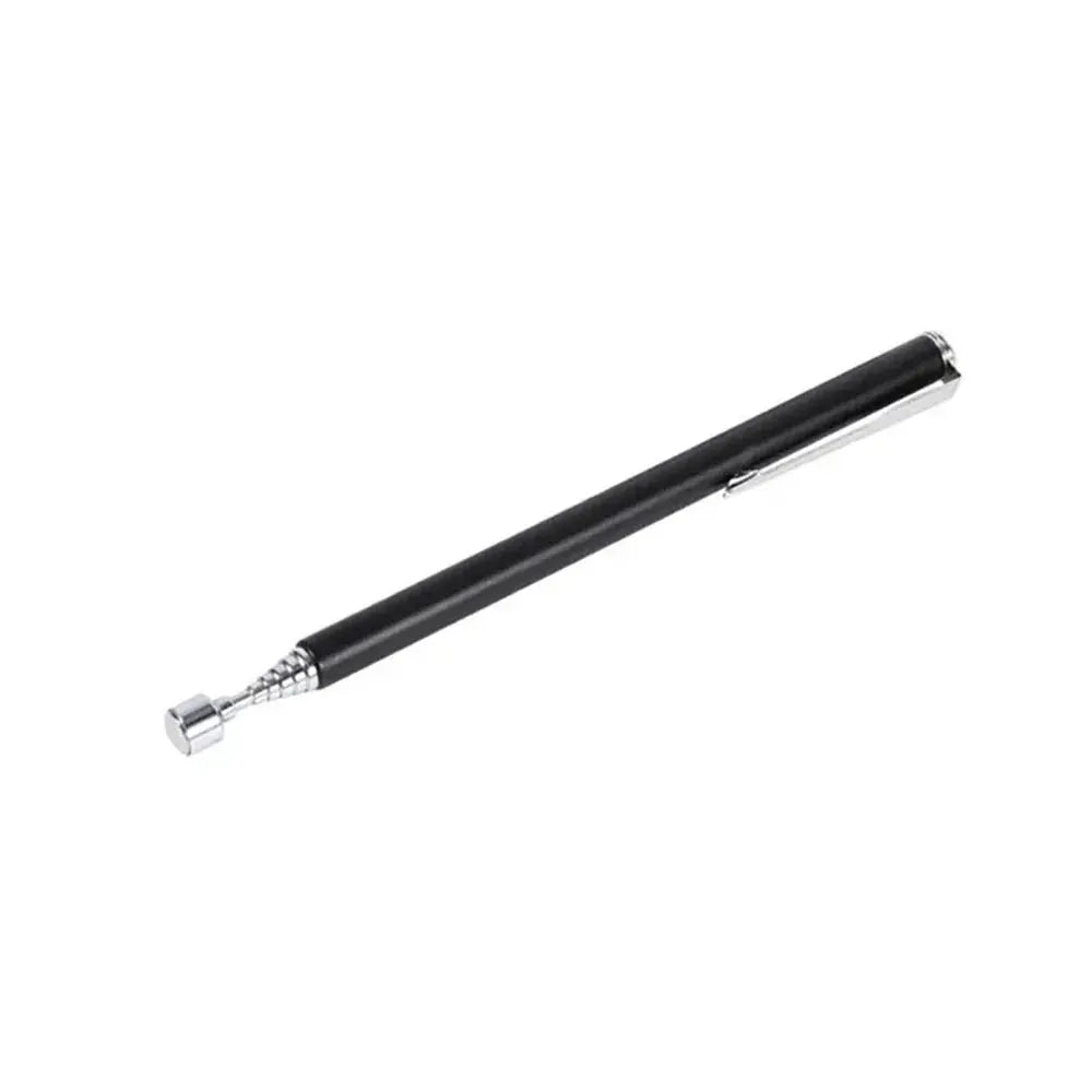 Extendable Magnetic Pickup Tool With Pen Clip Retractable Rod For Tight Spaces Portable Silver Hand Tool