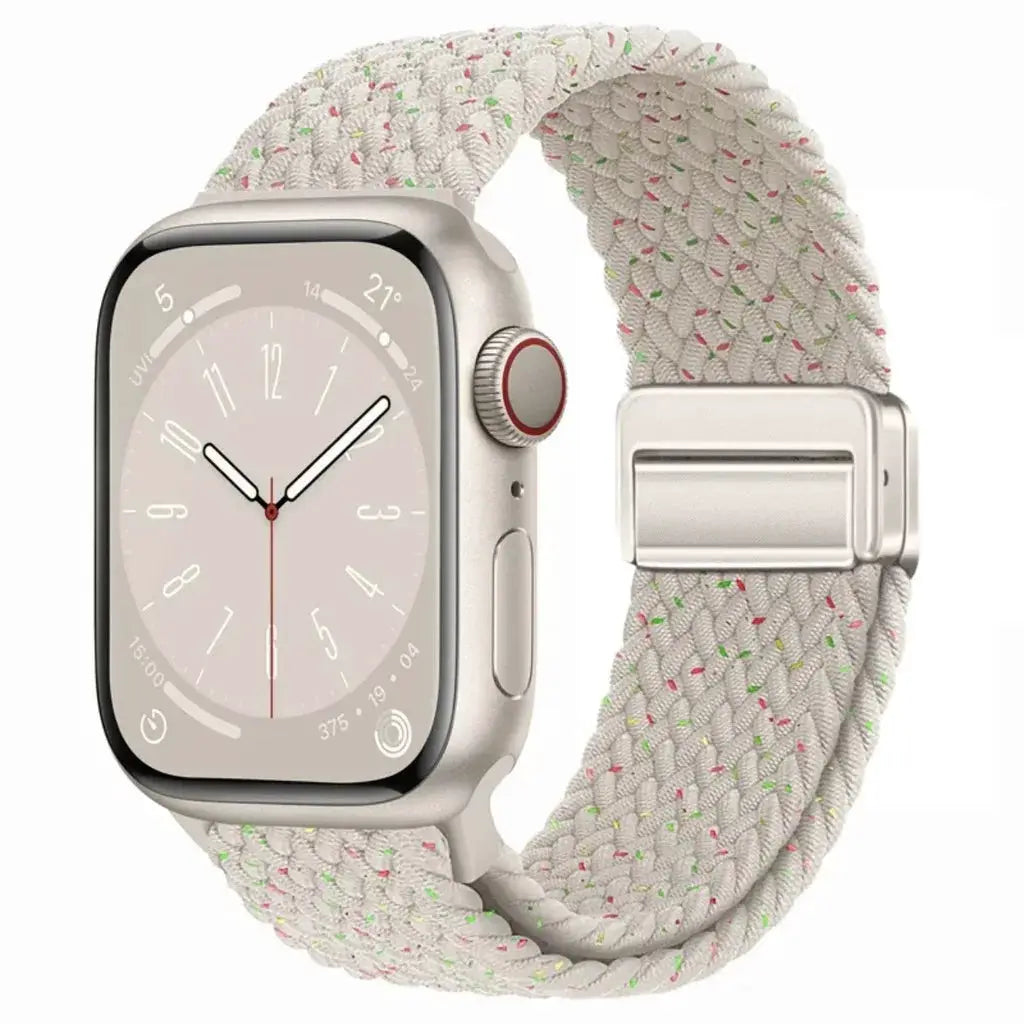 Nylon Braided Band Strap Compatible For Apple Watch S10 46mm 44mm 40mm 45mm 49mm 41mm 38mm iWatch series se 10 7 3 5 6 8 9 Ultra