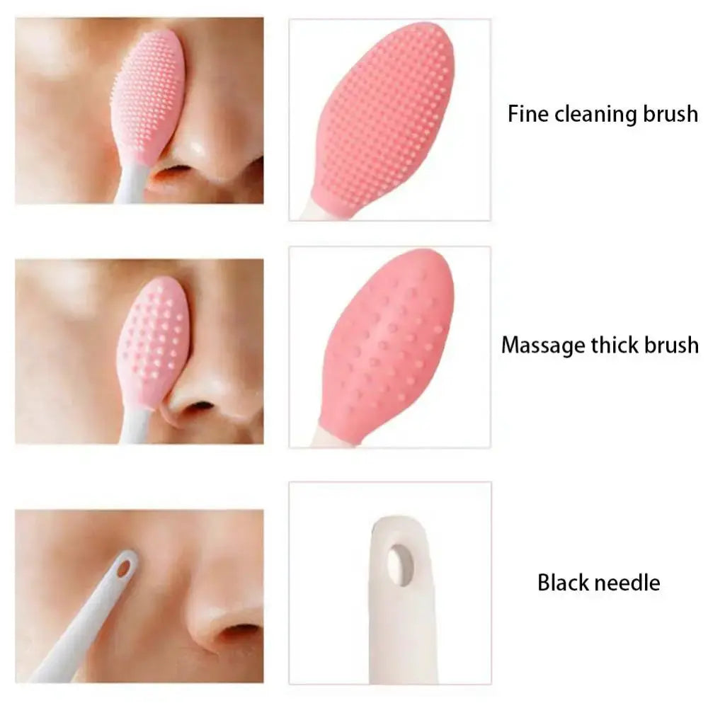 Silicone Face Wash Brush Exfoliating Tool For Nose Blackhead Removal Replacement Head