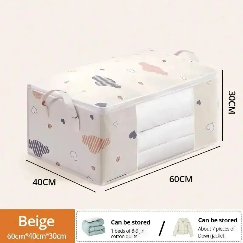 EverEco Large Capacity Quilt Storage Bag Moisture And Dust Resistant Organizer For Duvets And Blankets