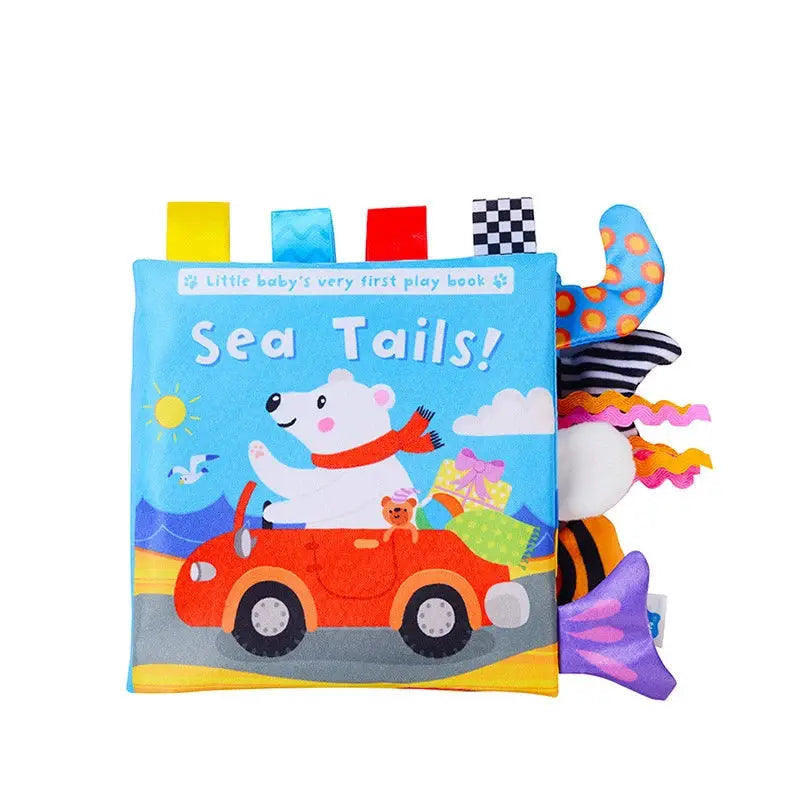 3D Visual Tail Cloth Baby Book Tear Resistant Biteable Toy for Early Cognitive Development and Interactive Play