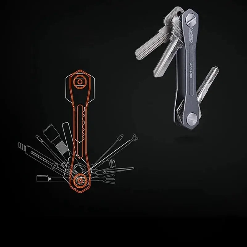 Smart Key Chain Mini Keychain Aluminum Key Holder Clip Compact Organizer For Home Outdoor Use