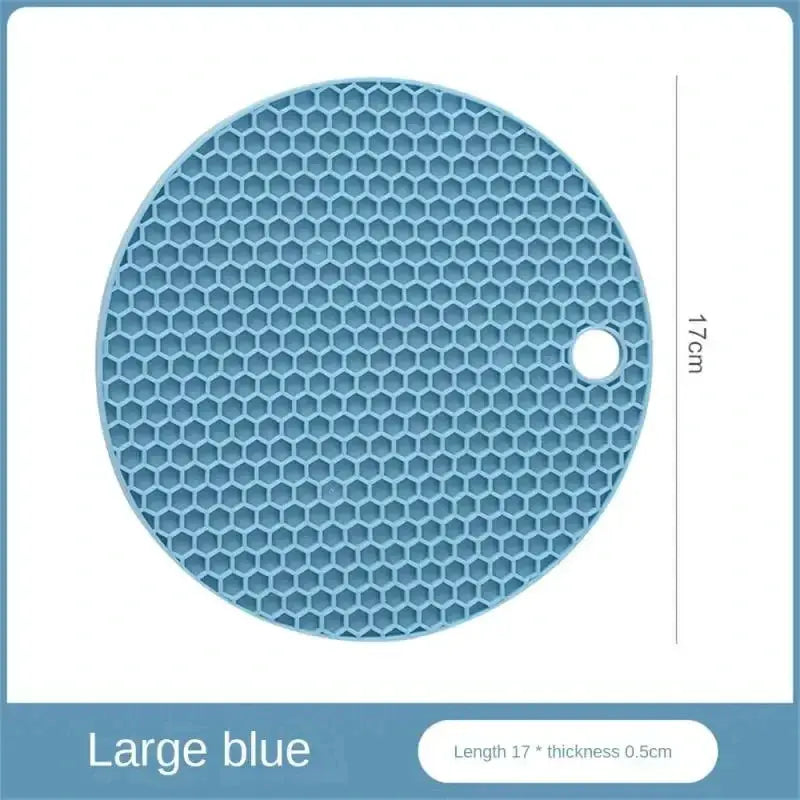 Multifunctional Silicone Tableware Mat Round Anti Slip Heat Resistant Coffee Cup Coaster And Pot Holder For Kitchen