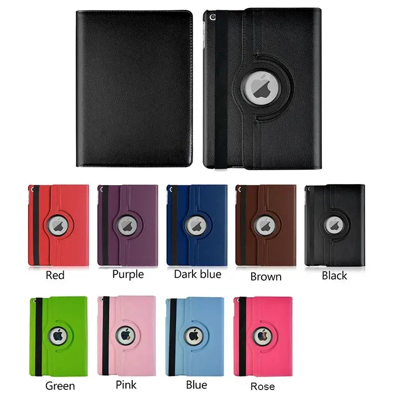 LuxeCase Leather Stand Cover For iPad 9.7, 10.2, 10.9 And 11 Inch Models With Full 360 Degree Rotation