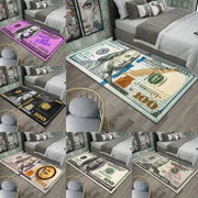 Colorful Dollar Money Print Carpet Rug Large Area Non Slip Stain Resistant Entryway Bedroom Floor Mat Decoration