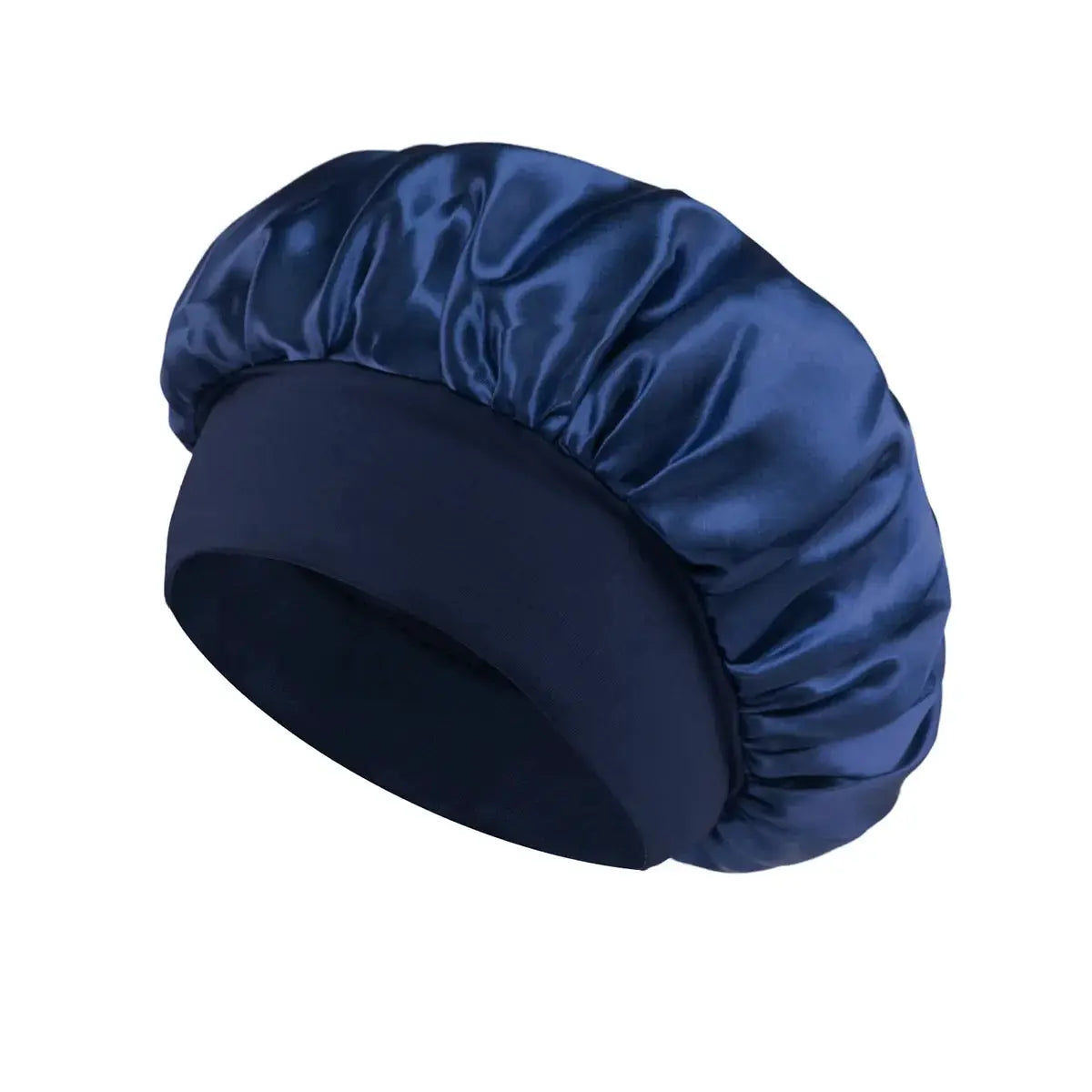 SilkGuard Satin Bonnet For Women With Wide Brim Sleep Hat And Elastic Band For Hair Protection