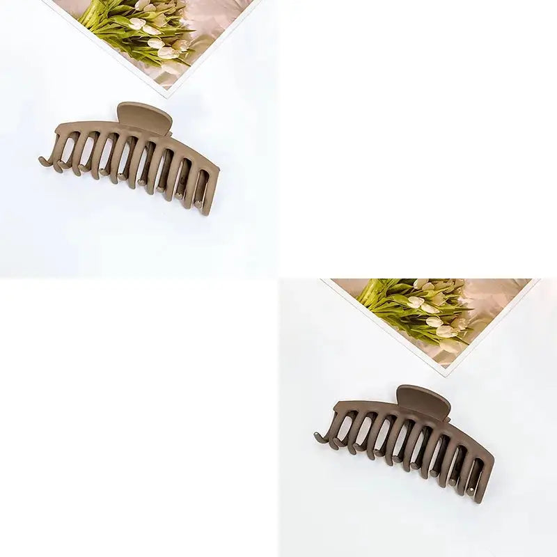 LuxeLocks Geometric Matte Hair Claw Set For Secure Slip Resistant Hold All Hair Types