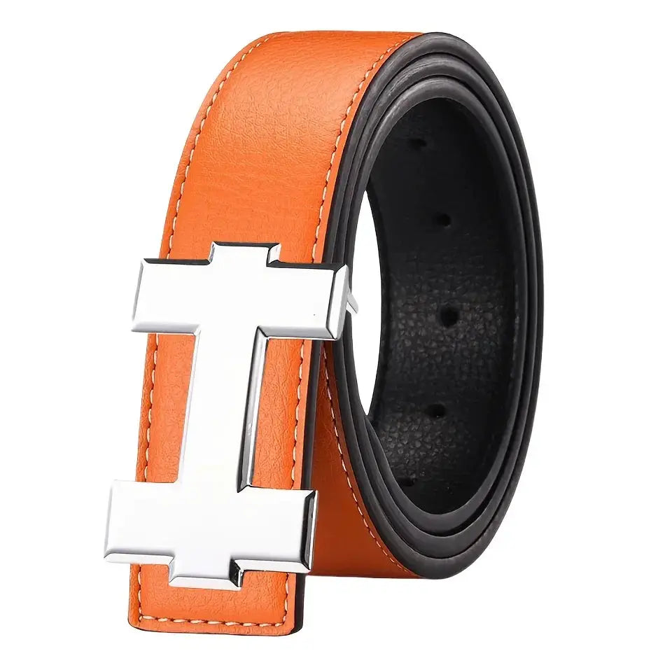 NovaBelt 3.3cm Casual Fashion Belt With Silver Buckle Unisex Fit For Jeans And Workwear