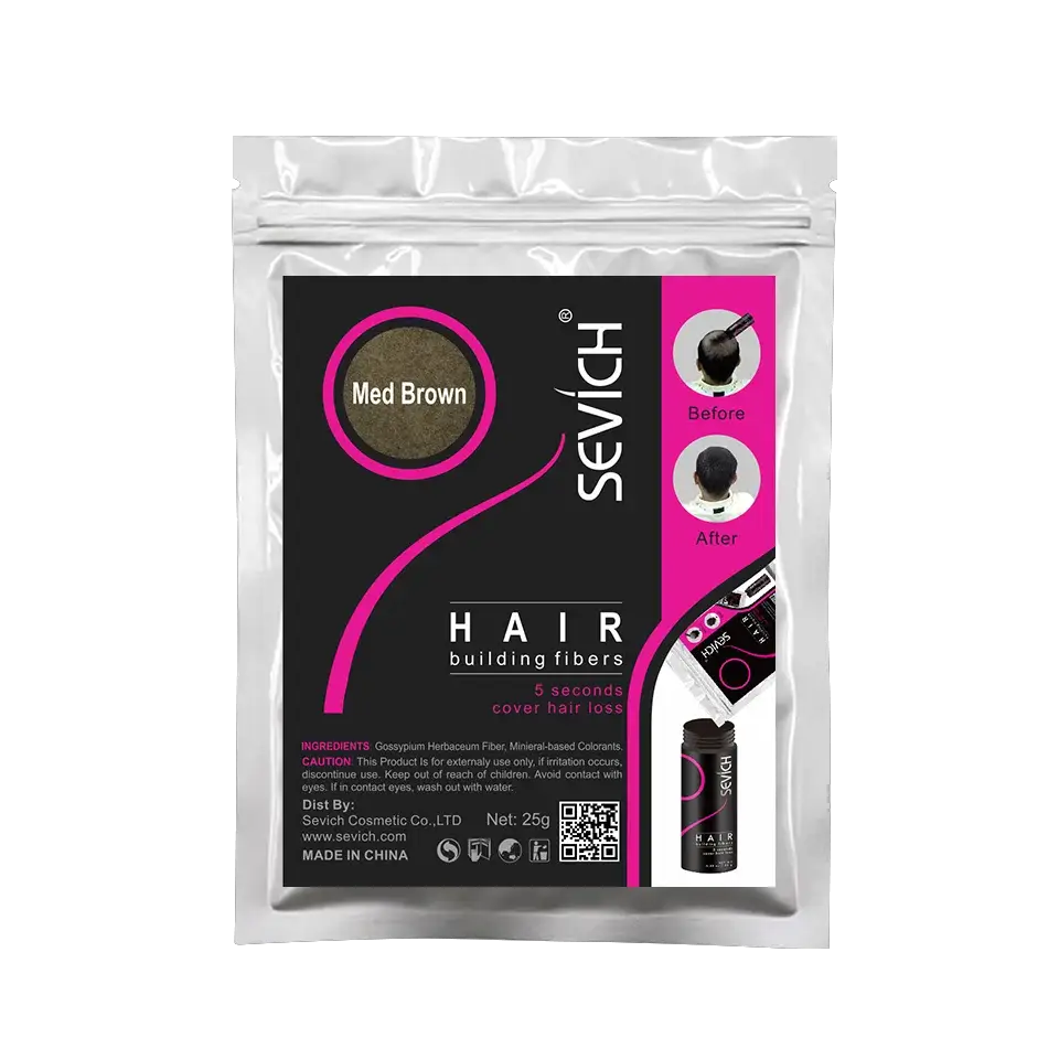 SEVICH 25g Hair Fibers Refill Bag Bald Extension Hair Growth Powder Salon Professional Hair Treatment Unisex Hair Loss Products