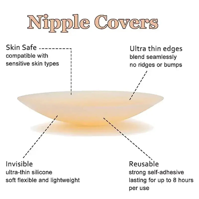 Reusable Silicone Nipple Covers For Women Soft Nipple Pasties Breast Petals Invisible Under Clothing Strapless Bra