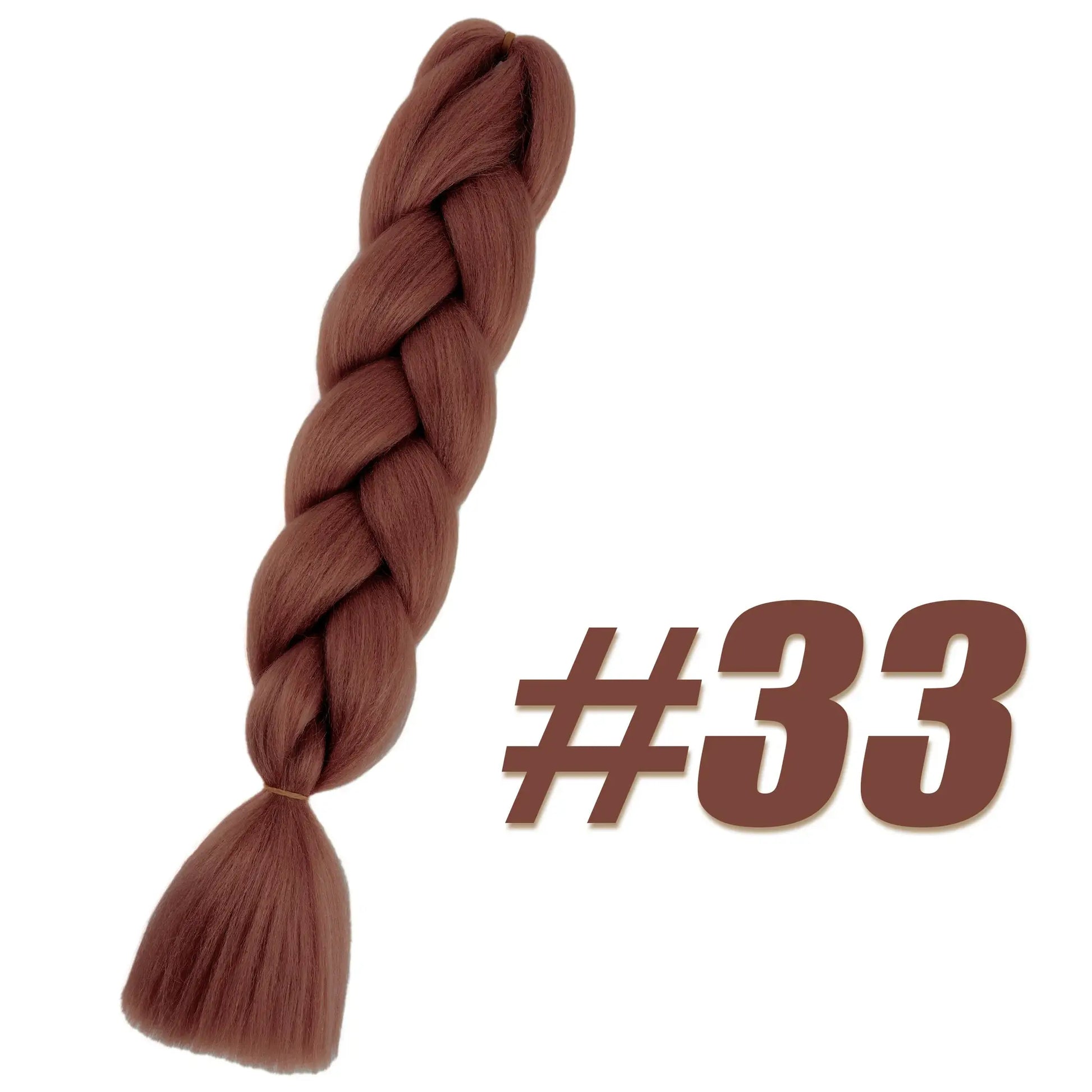 Simples Market crochet braiding hair, synthetic Kanekalon, pre-stretched jumbo braids in reddish brown