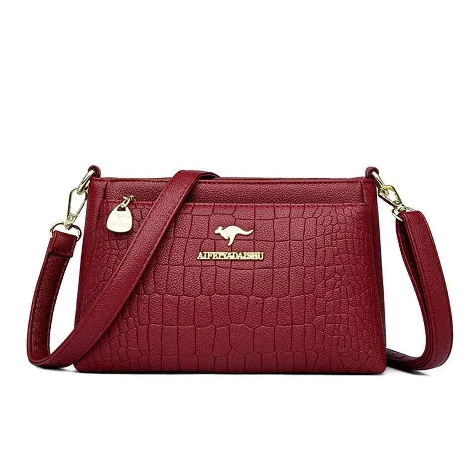 NobleGrace Soft Leather Luxury Handbag Women Triple Layer Tote Large Capacity Shoulder And Crossbody Bag