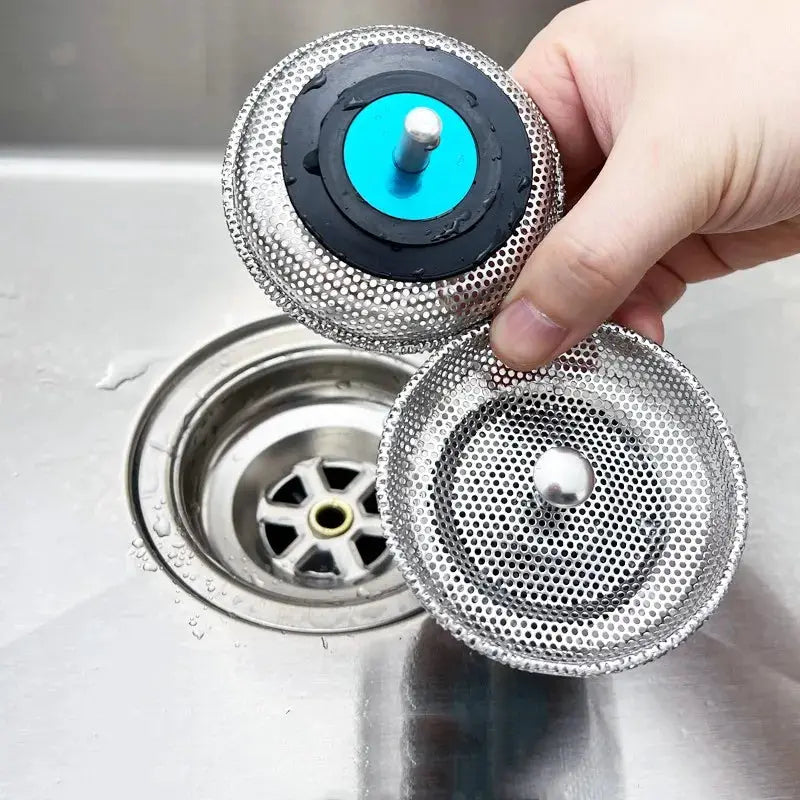 Waste plug sink strainer stainless steel mesh by Simples Market, 2-pack