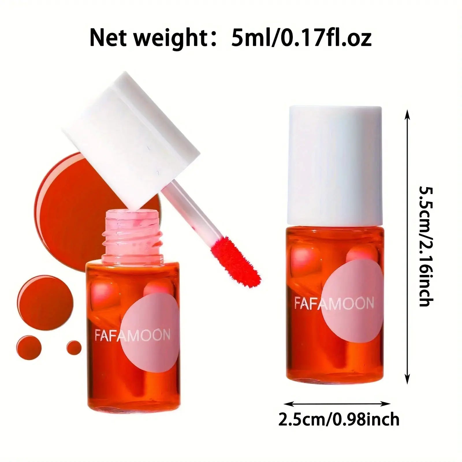 FruityGlow Lip Tint Water Gloss 4 Color Set Moisturizing Waterproof Non Sticky High Pigment Long Lasting Color
