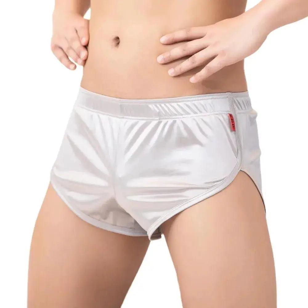SilkEase Mens Smooth Silk Boxer Shorts Ultra Comfortable Sleepwear and Lounge Shorts