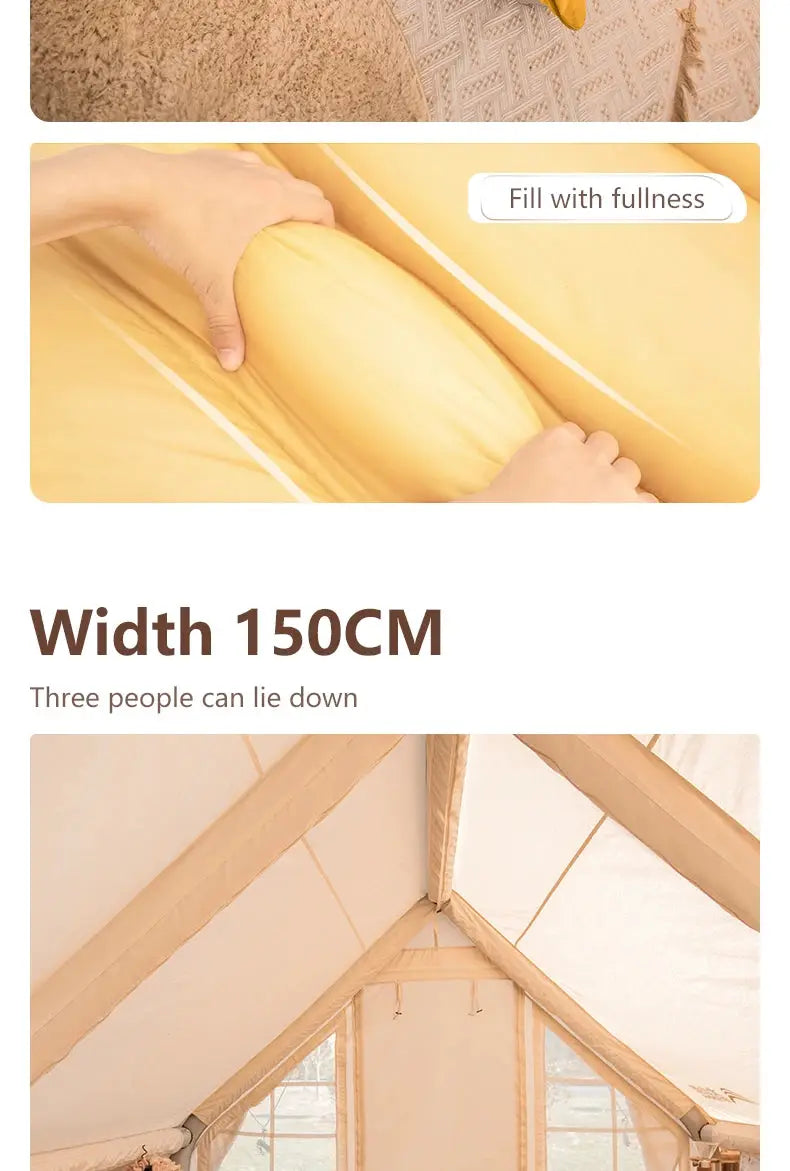 BISINNA 2-Person Camping Sleeping Bag, beige color for four-season outdoor camping