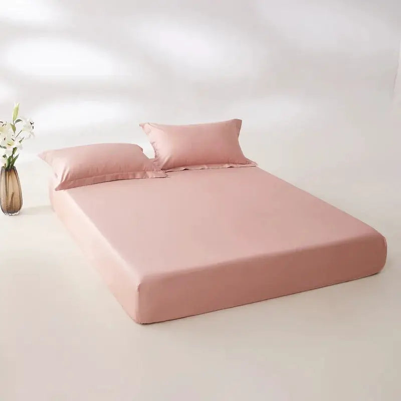 Fitted sheet from Simples Market, pink 100% Egyptian cotton with elastic edges for 140/160/200 cm mattresses